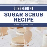 homemade sugar scrub recipe essential oil tall pin