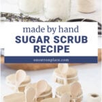 homemade sugar scrub recipe made by hand tall pin