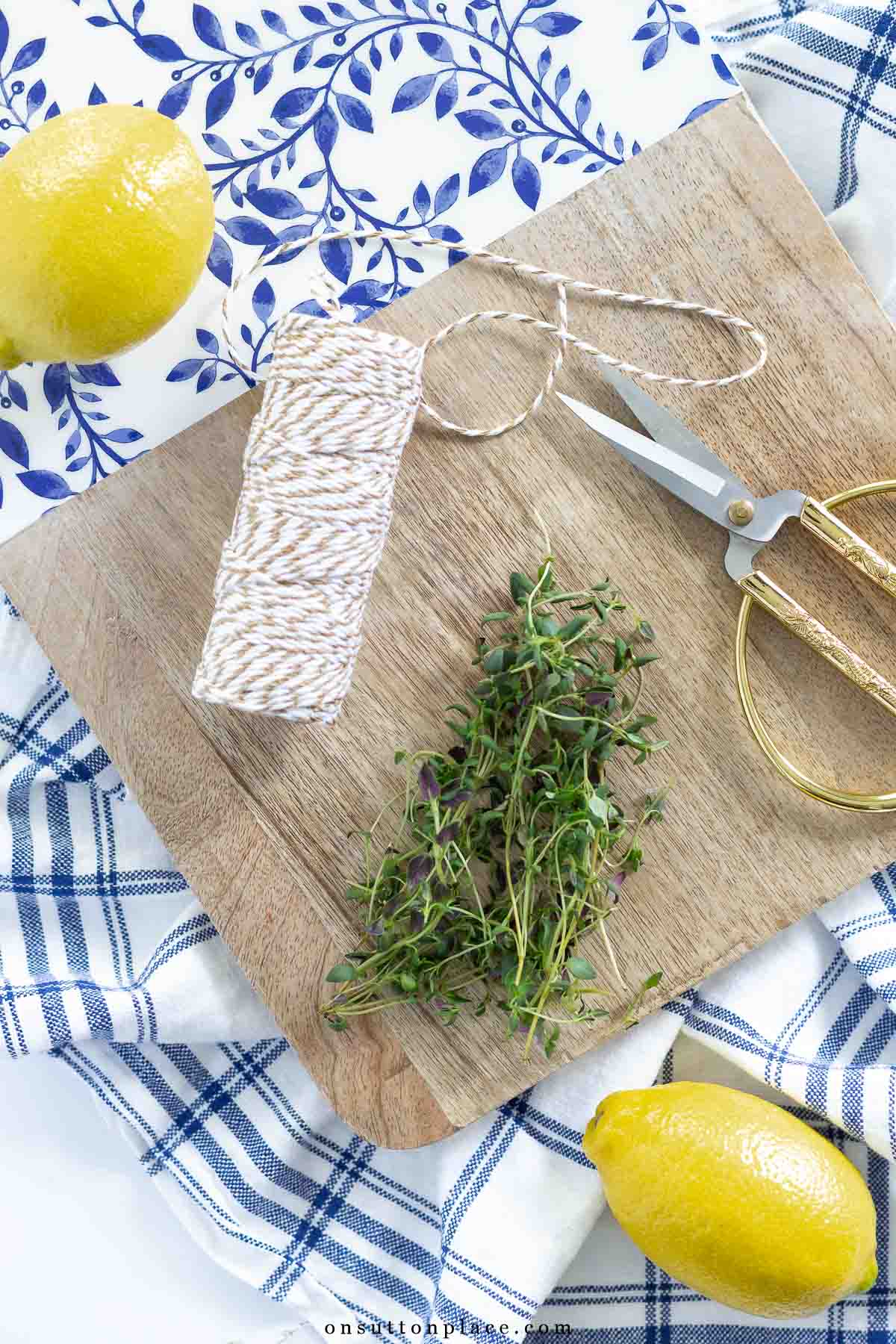 how to make a bouquet garni with thyme