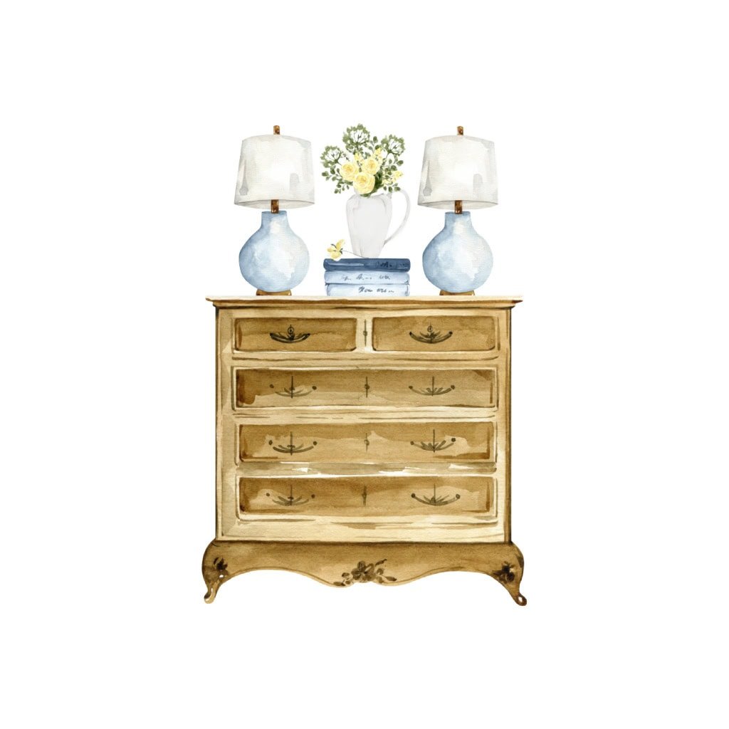trending block image antique dresser with lamps