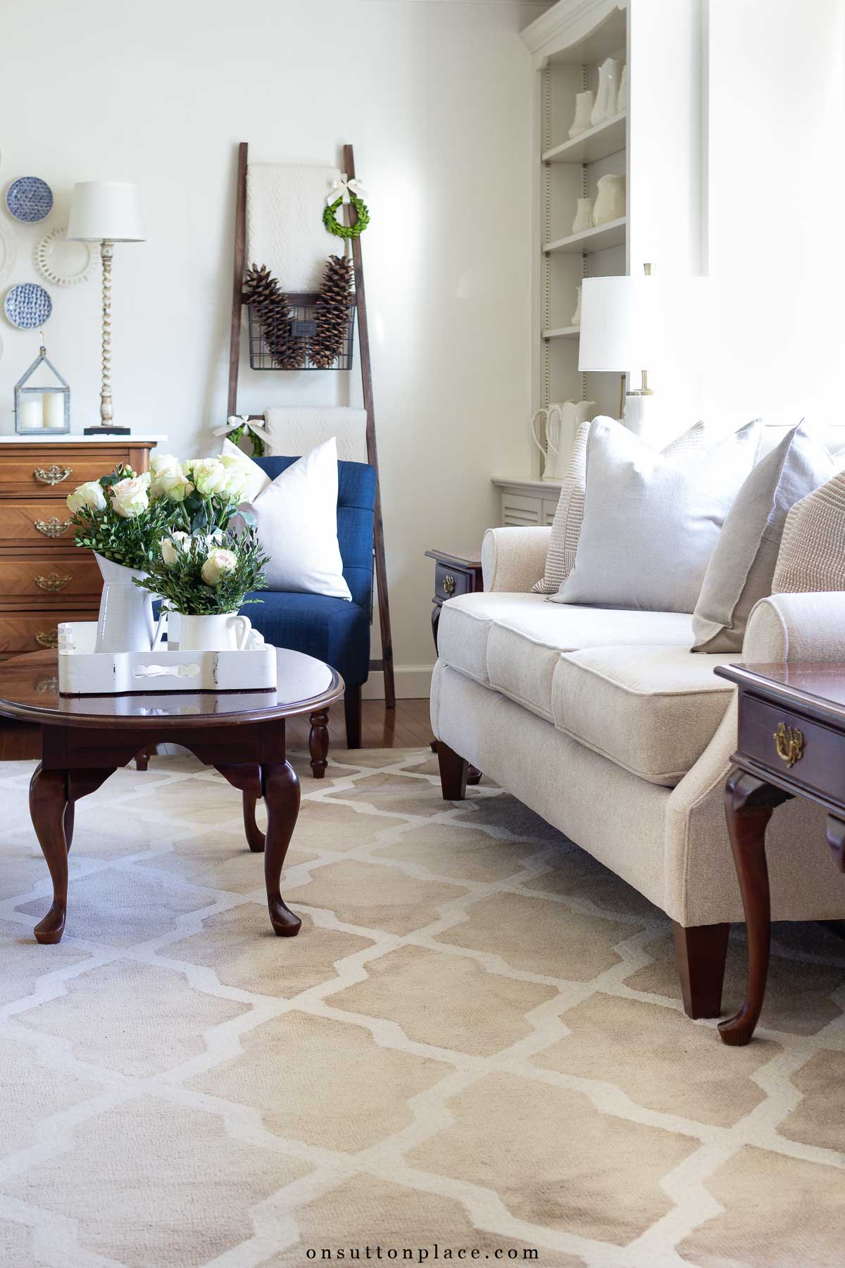 living room sutton place after renovation sofa