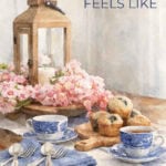 what a well kept home feels like watercolor pin with text