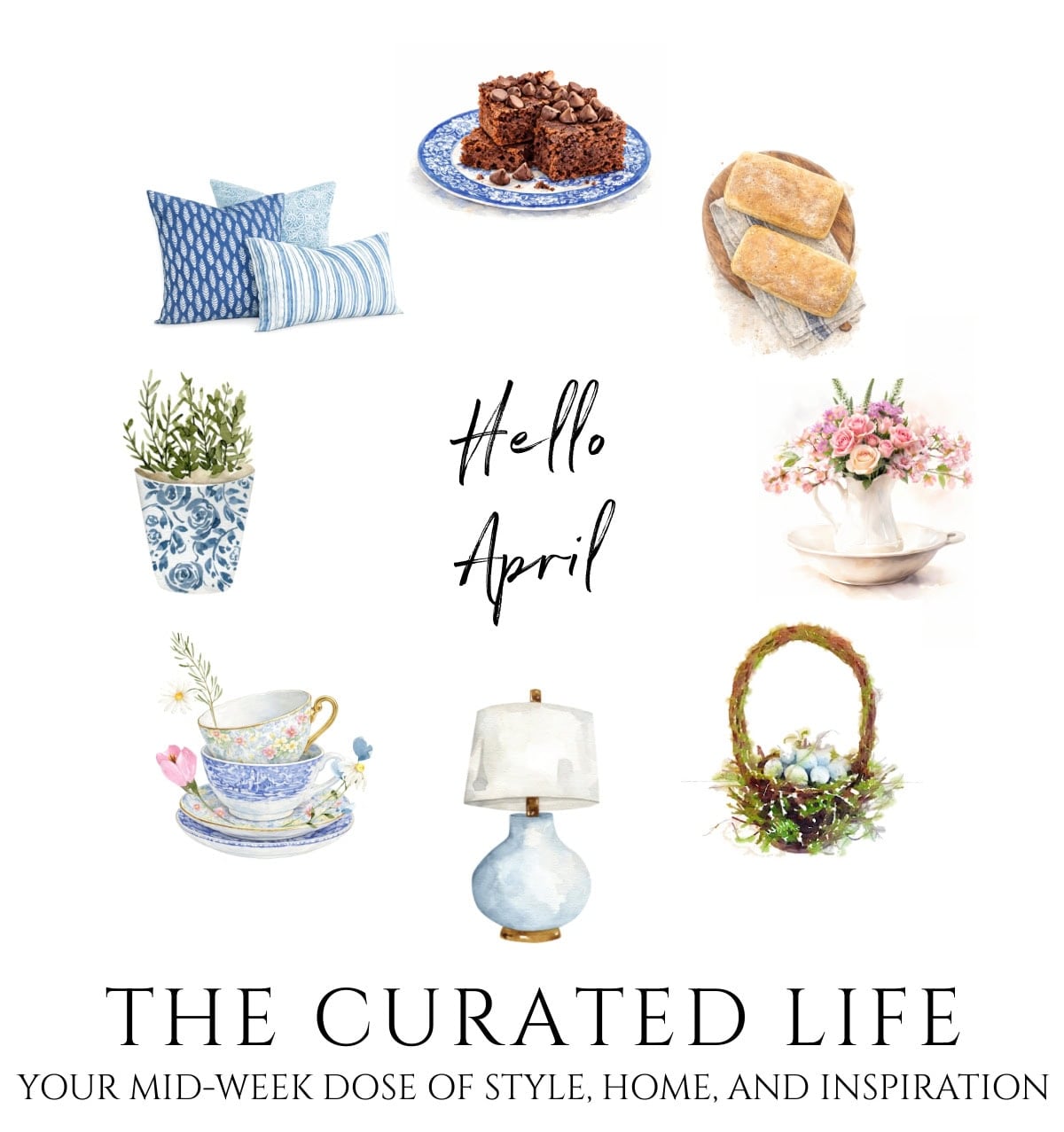 the curated life email logo april