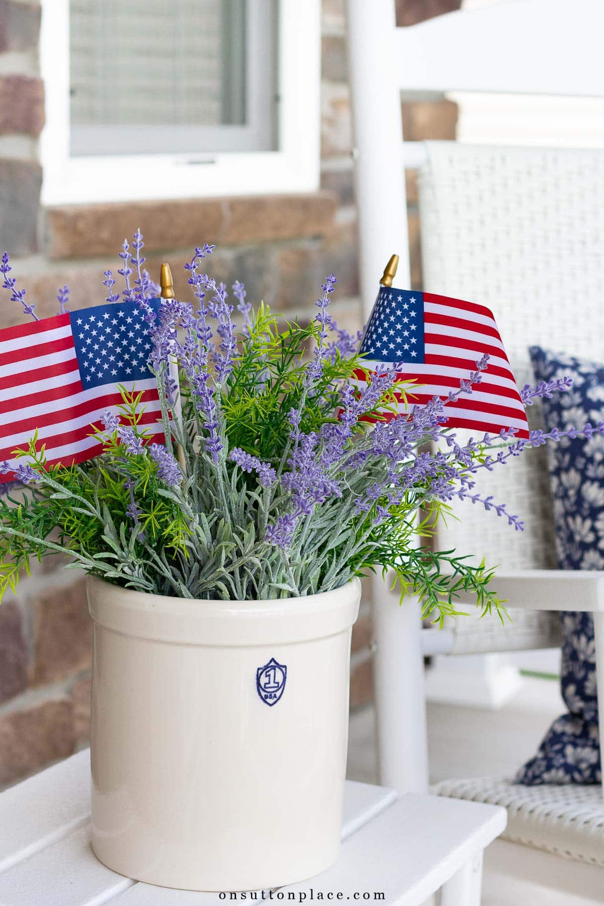 blue crock lavender mni flags