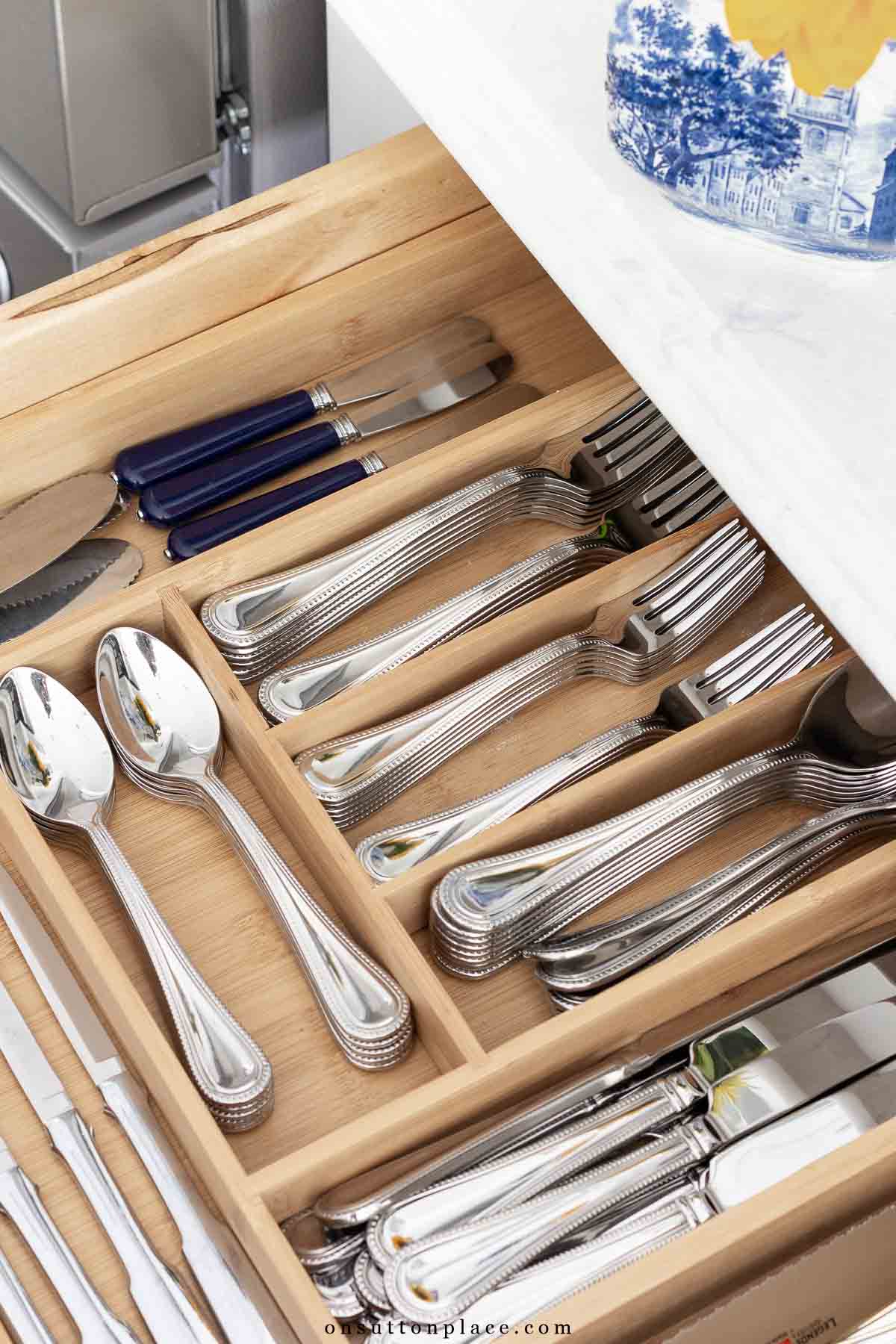 flatware kitchen drawer organization ideas