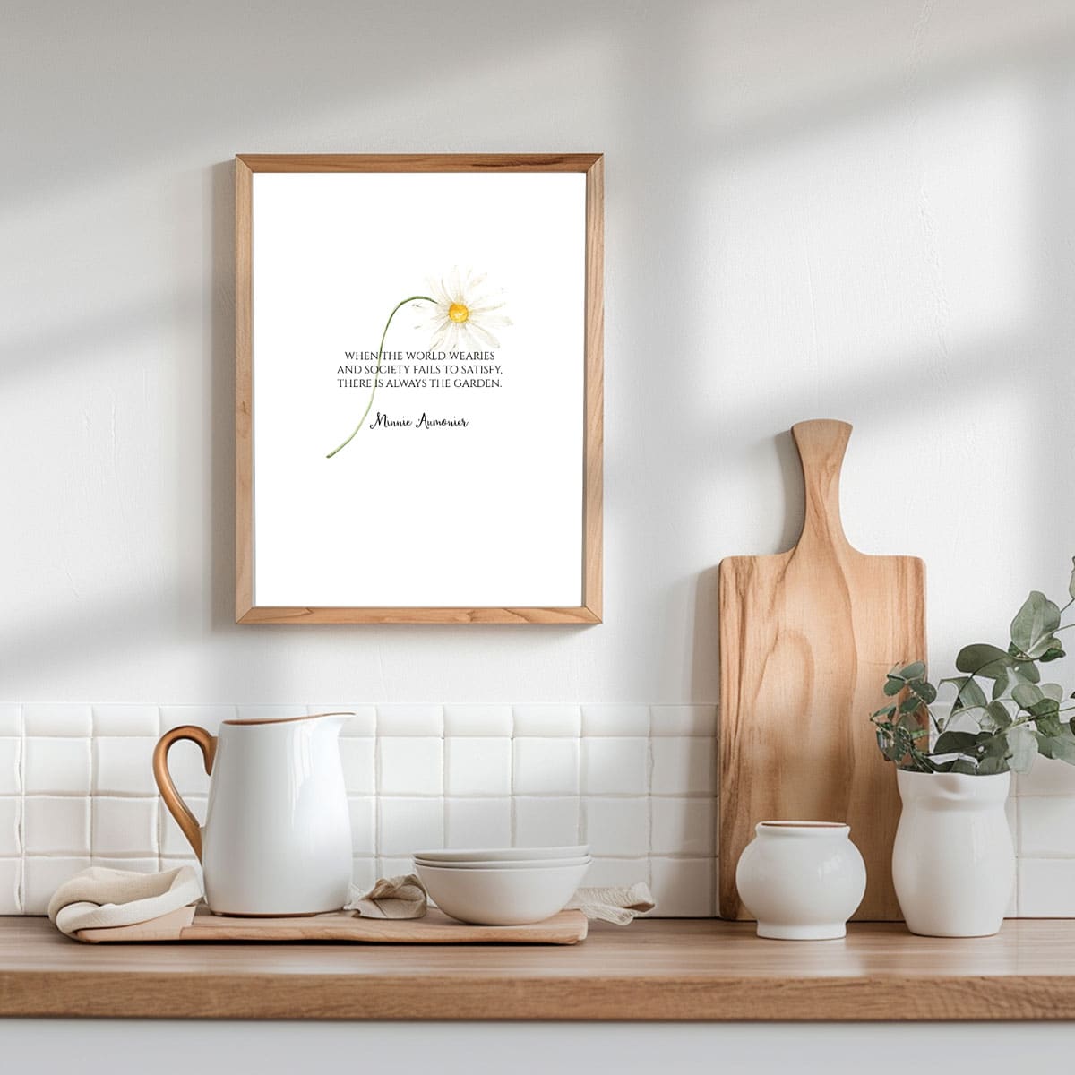 minni aumonier garden quote framed