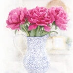 peonies watercolor the curated life pin