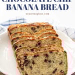 perfectly soft chocolate chip banana bread pin