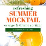 refreshing summer mocktail tall collage pin orange thyme