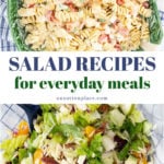 salad recipes for everyday meals double collage pin for post