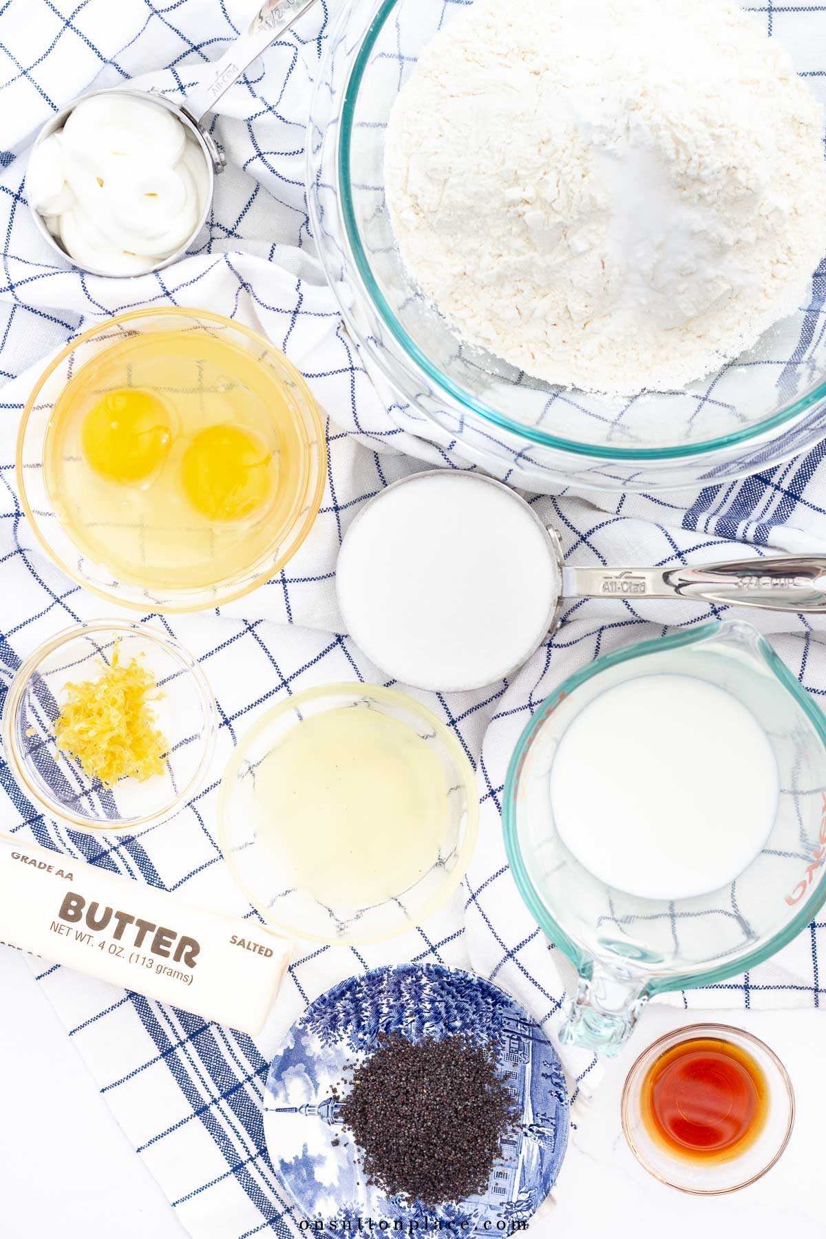 lemon poppy seed muffin ingredients
