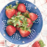 the curated life rosemary salt and strawberries pin