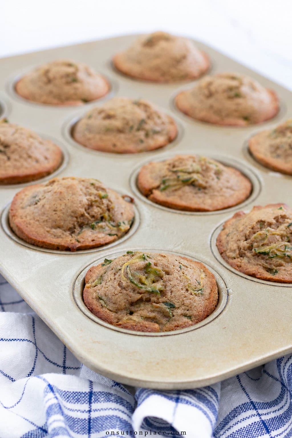 zucchini muffins recipe baked in muffin pan