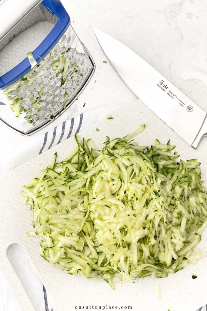 how to shred zucchini for freezing