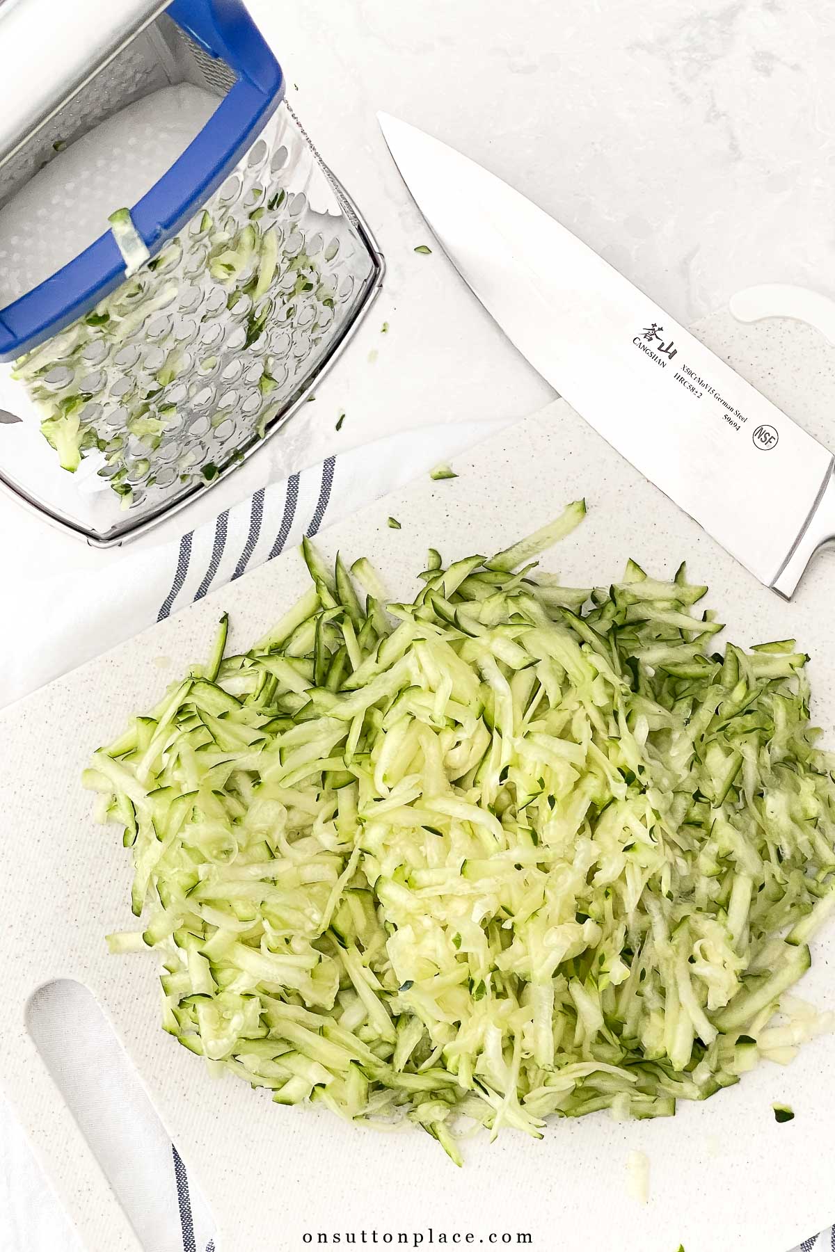 how to shred zucchini for freezing