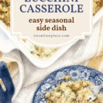 zucchini casserole seasonal side dish AI watercolor pin