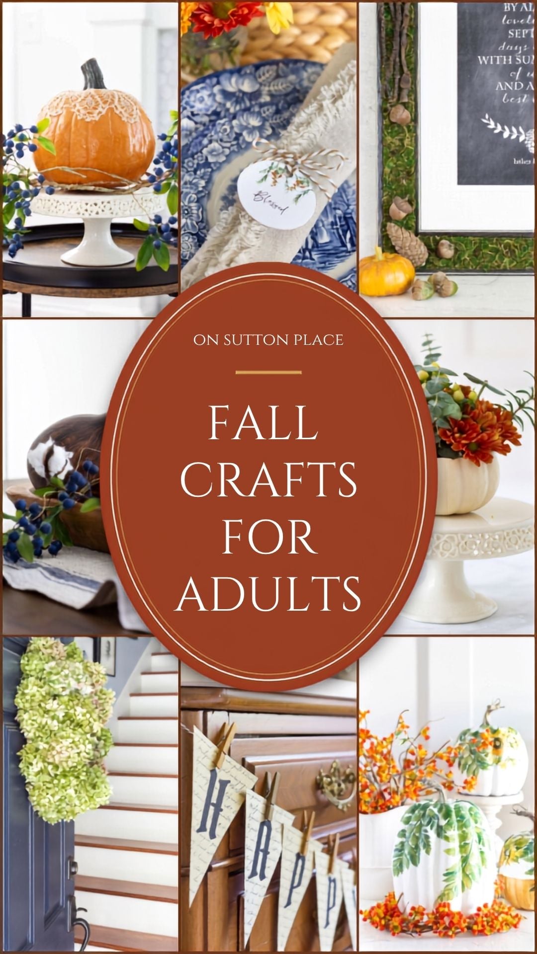 fall craft ideas for adults collage with overlay ai pin