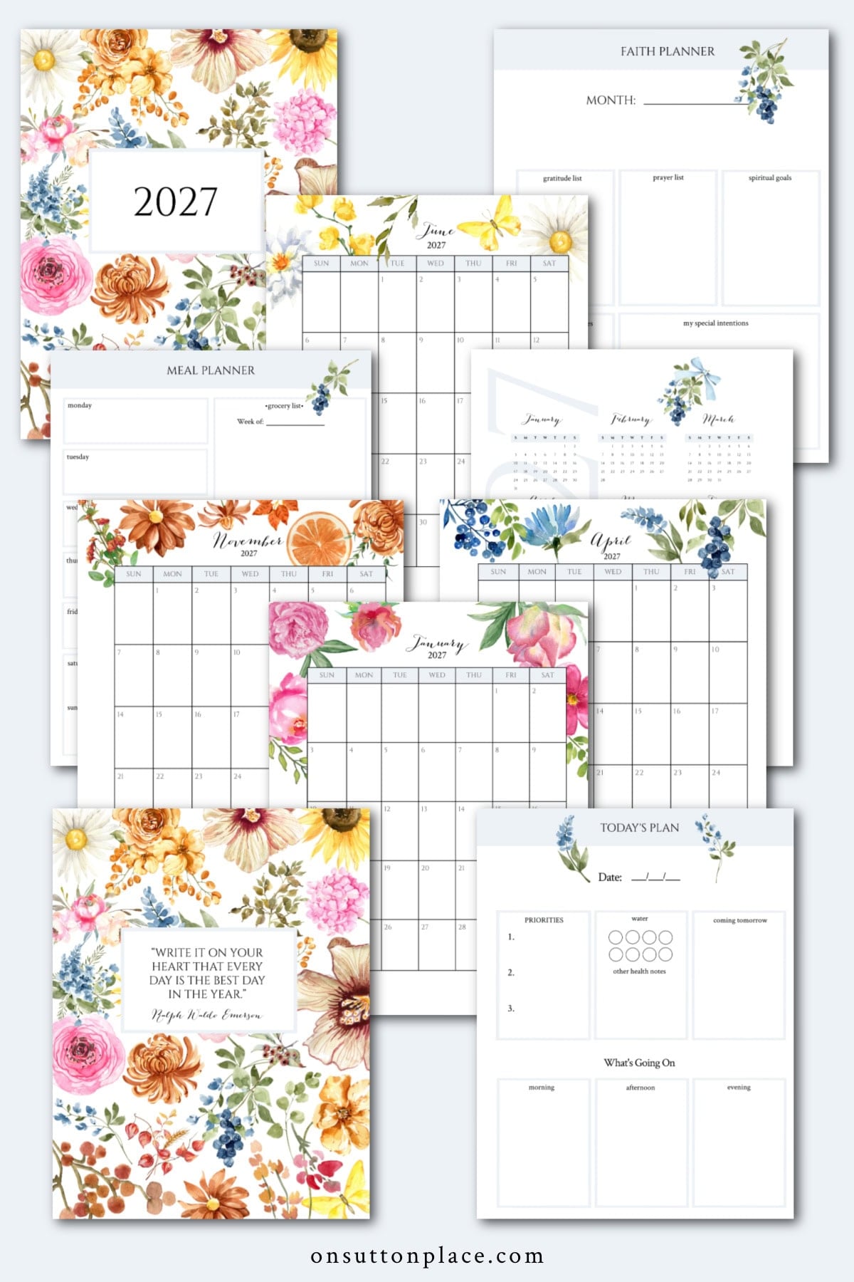 2027 free printable calendar graphic