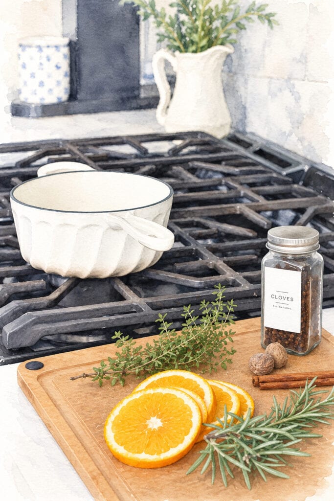 autumn simmer pot recipe watercolor