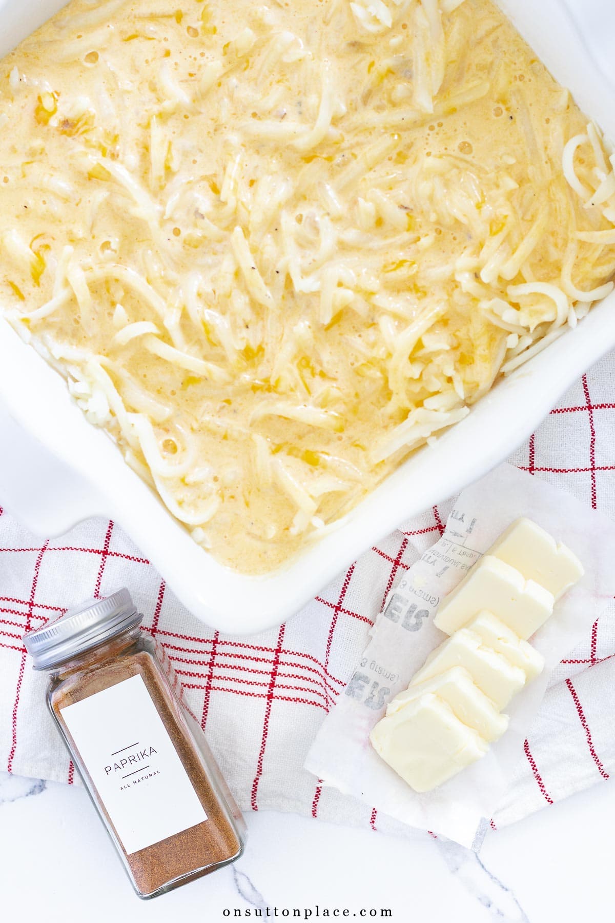 delmonico potatoes recipe shredded potatoes in baking dish
