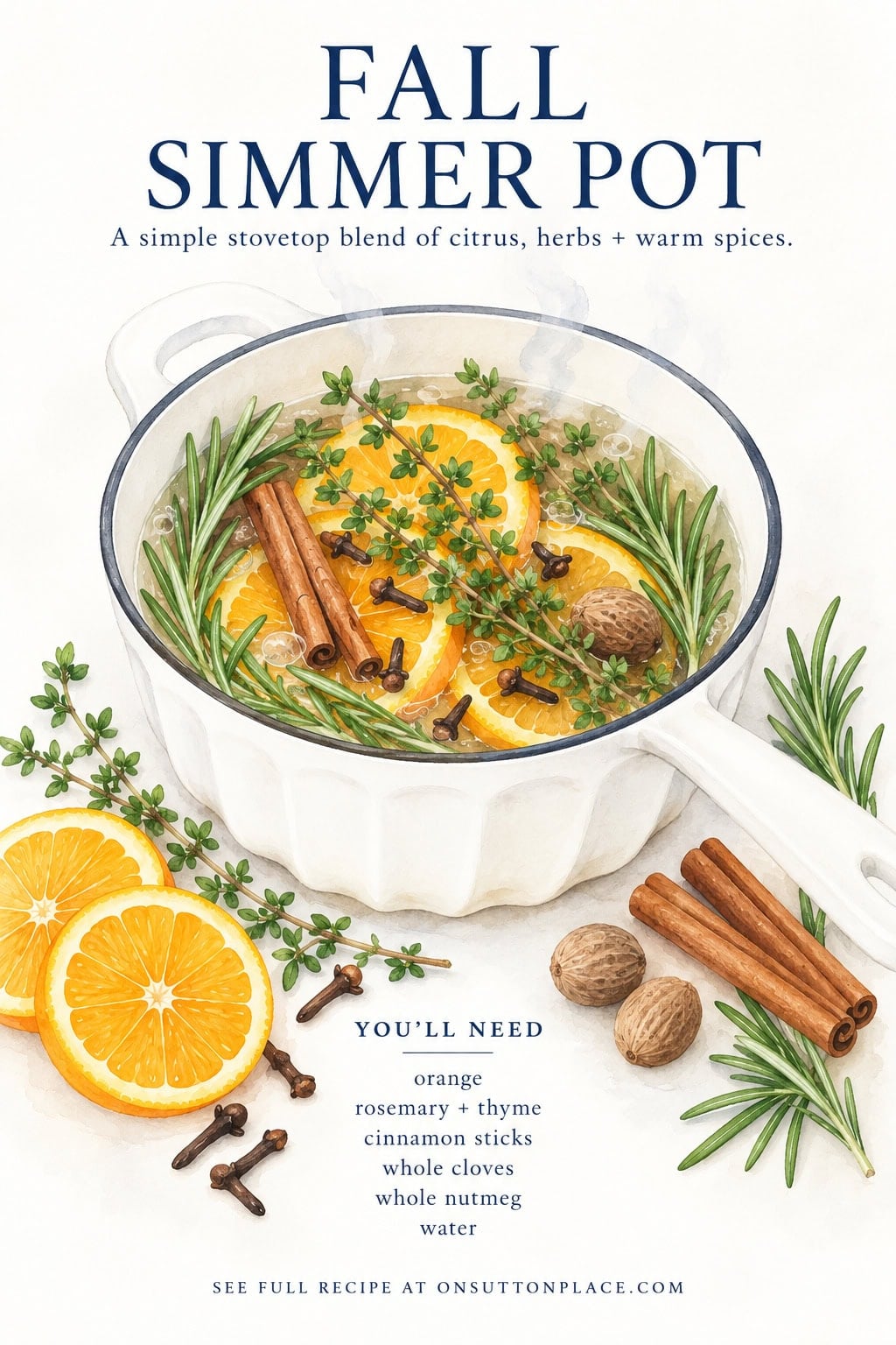 fall simmer pot recipe illustrated image