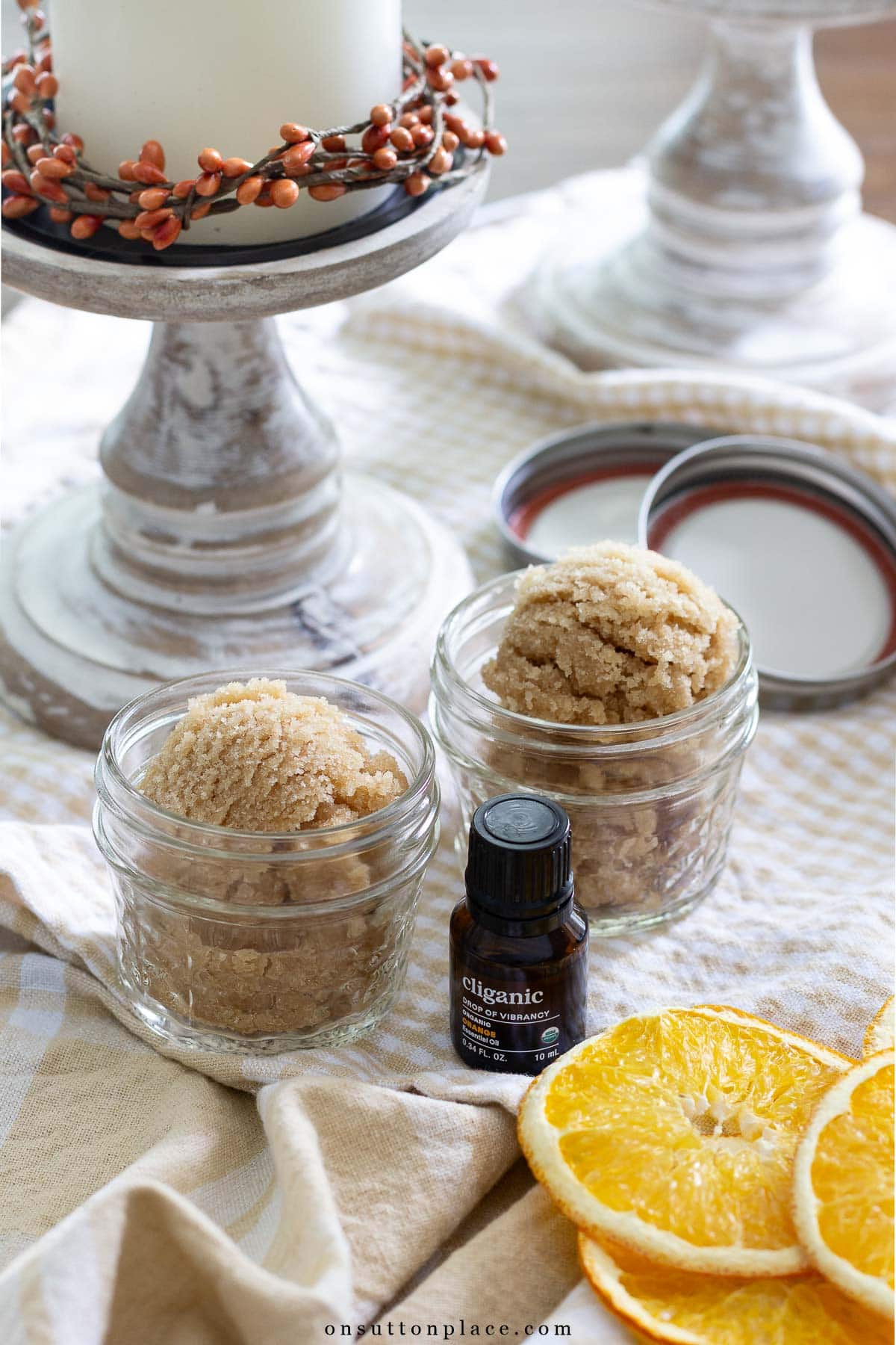 homemade brown sugar scrub recipe with orange essential oil