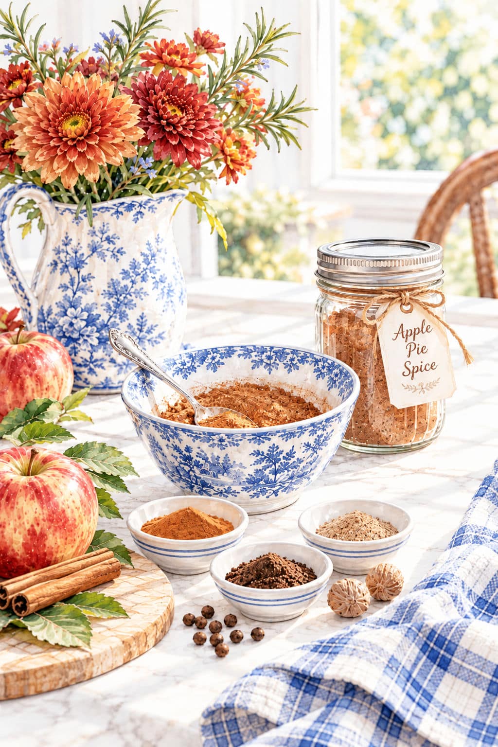 apple pie spice vignette watercolor